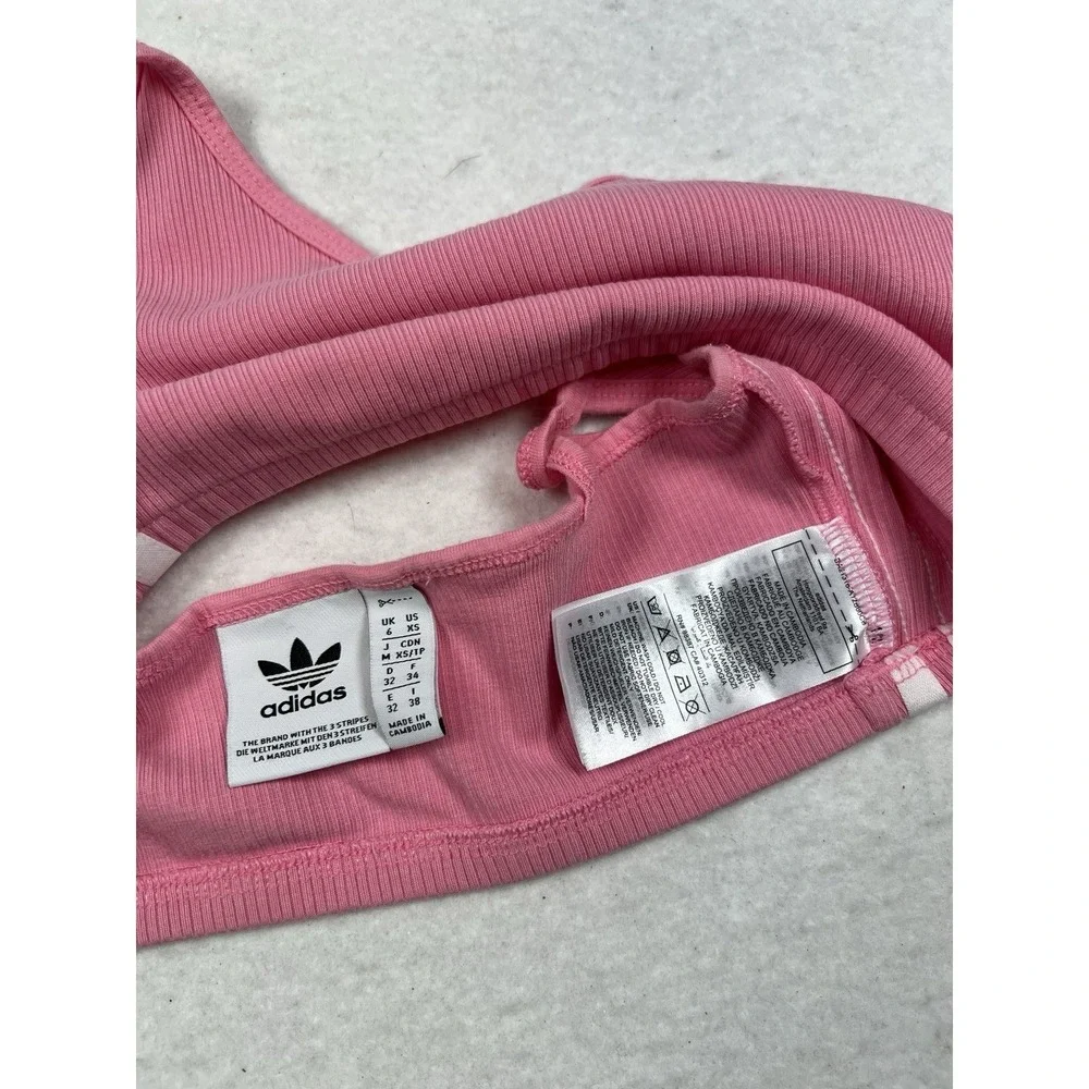 NWT Adidas Women's XS Adicolor Comfort Flex‎ Cotton Scoop Bralette, Pink